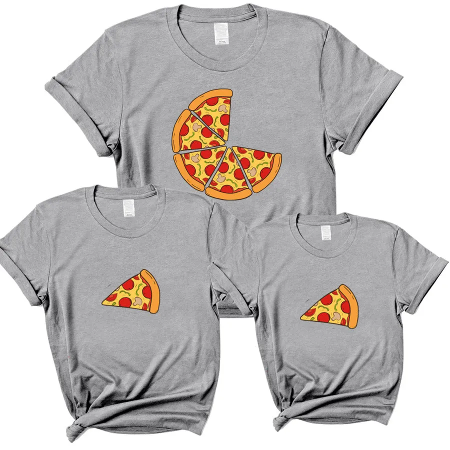 2 Slices Pizza Matching Heather Grey T-Shirts maternity dresses promo
