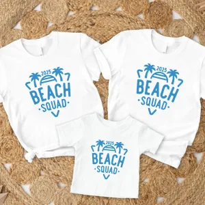 2025 Beach Squad Family Matching White T-Shirts pregnancy clothes clearance