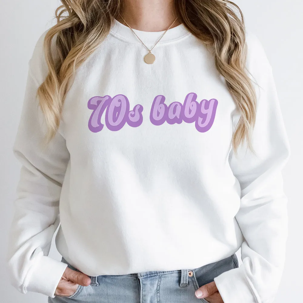 70s Baby Decade Sweatshirt postpartum clothes sale