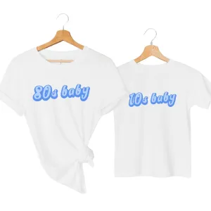 80s Baby & 10s Baby Matching Decade T-Shirts maternity dresses promo