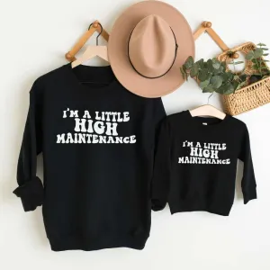 A Little High Maintenance Mum & Kid Matching Sweatshirts pregnancy clothes clearance