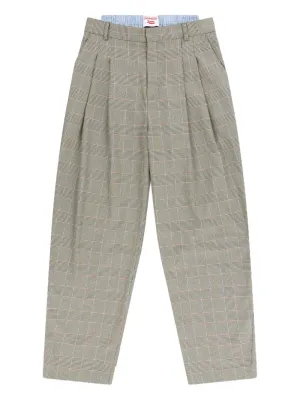 Aberdeen Checked Pleated Trousers cheap bottoms online shop