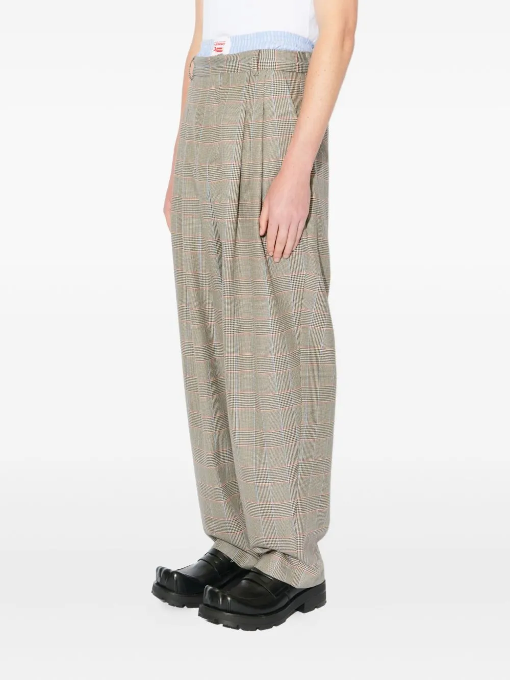 Aberdeen Checked Pleated Trousers