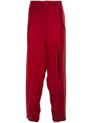 Abstract-Print Silk Trousers cheap bottoms online shop