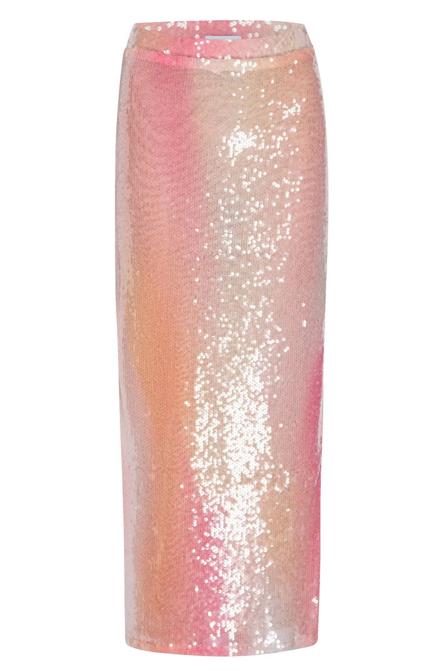 Aisha Midi Skirt In Sequin Ombre Tin