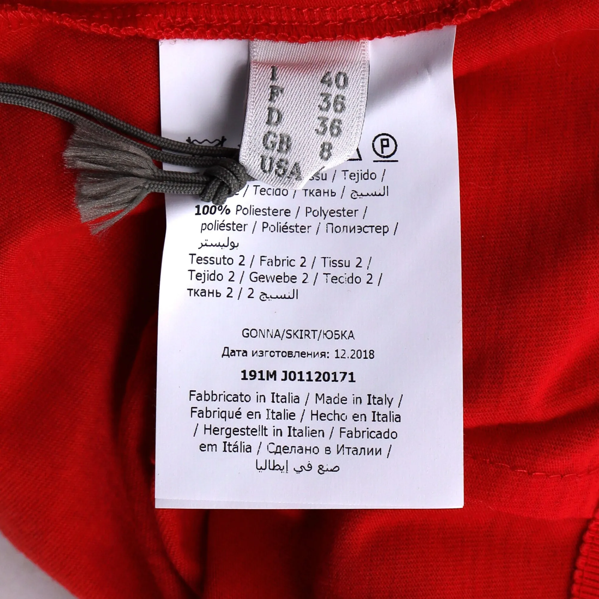 Alberta Ferretti Sequined Mini A-Line Skirt in Red Polyester