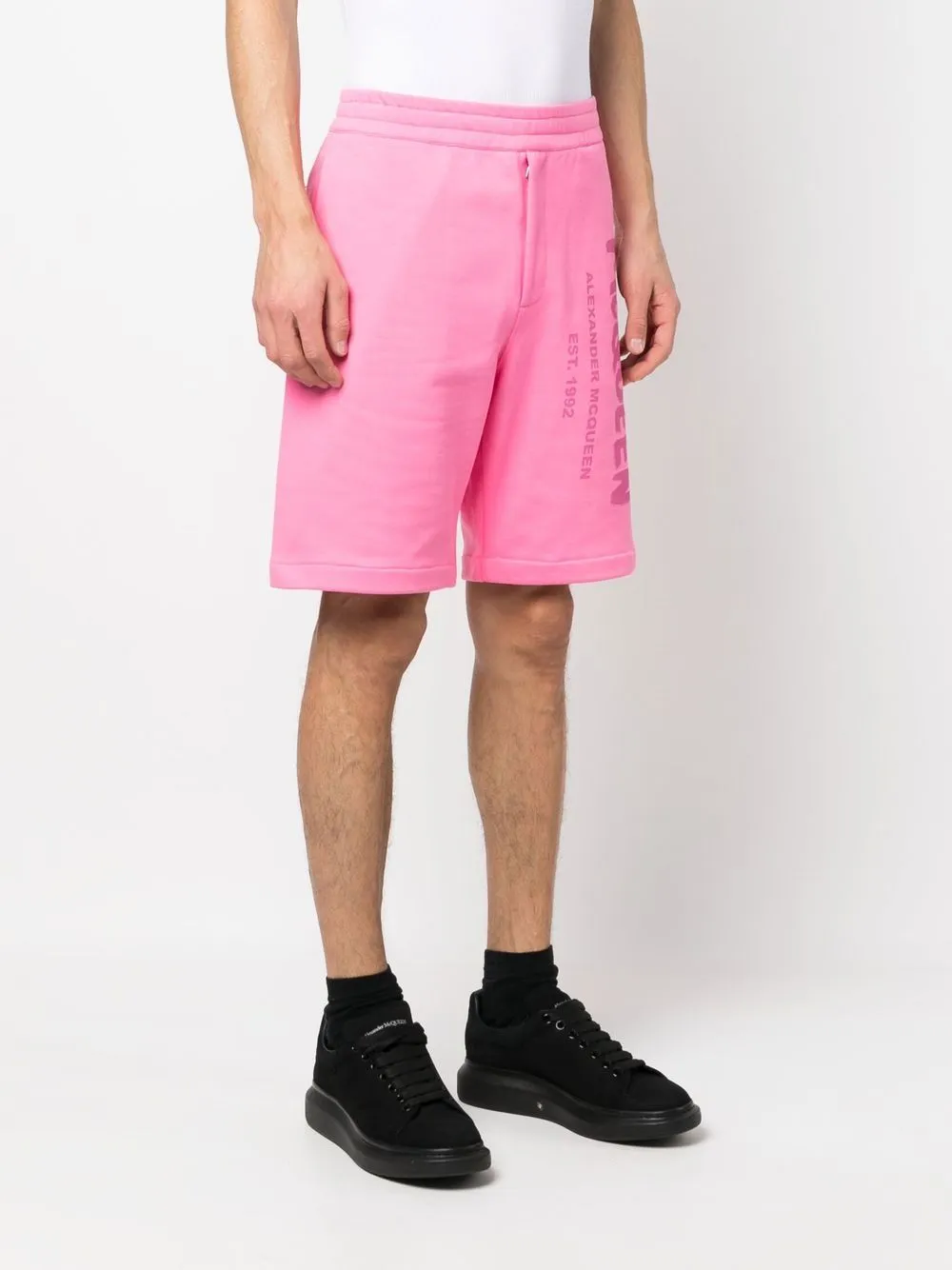 Alexander Mcqueen Men's Graffiti-Print Track Shorts
