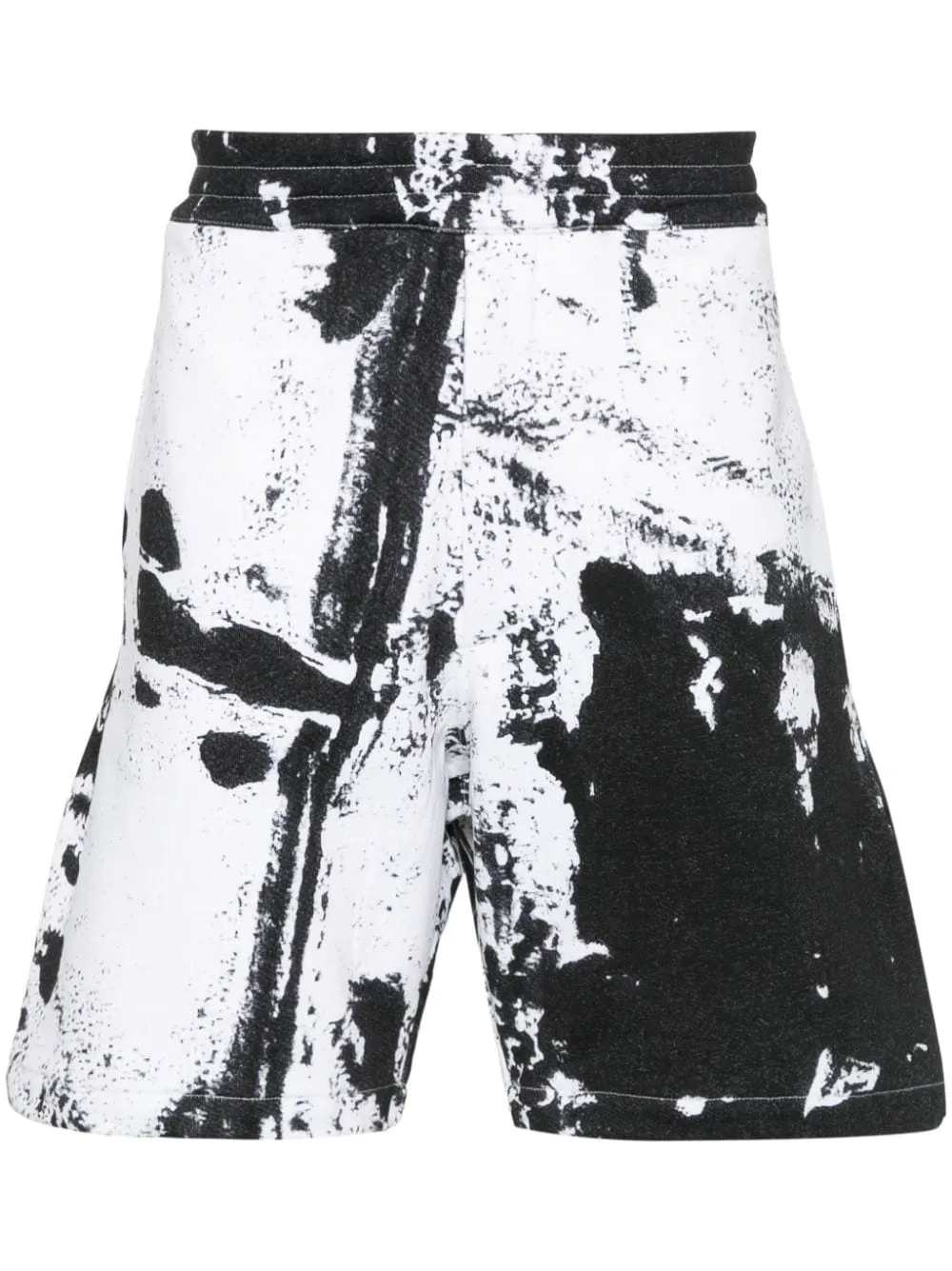 Alexander Mcqueen Men's Paint-Splatter Cotton Shorts