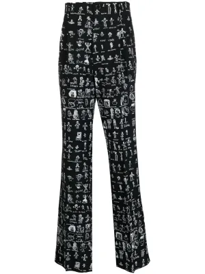 All Over Graphic Print Trousers cheap bottoms online shop