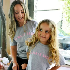 Always Sassy Matching Heather Grey T-Shirts nursing tops best deals