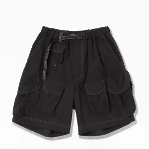 And Wander Multi Pocket Short Pants Black mens shorts outlet store
