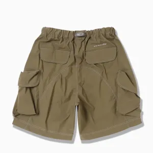 And Wander Multi Pocket Short Pants Khaki mens shorts outlet store