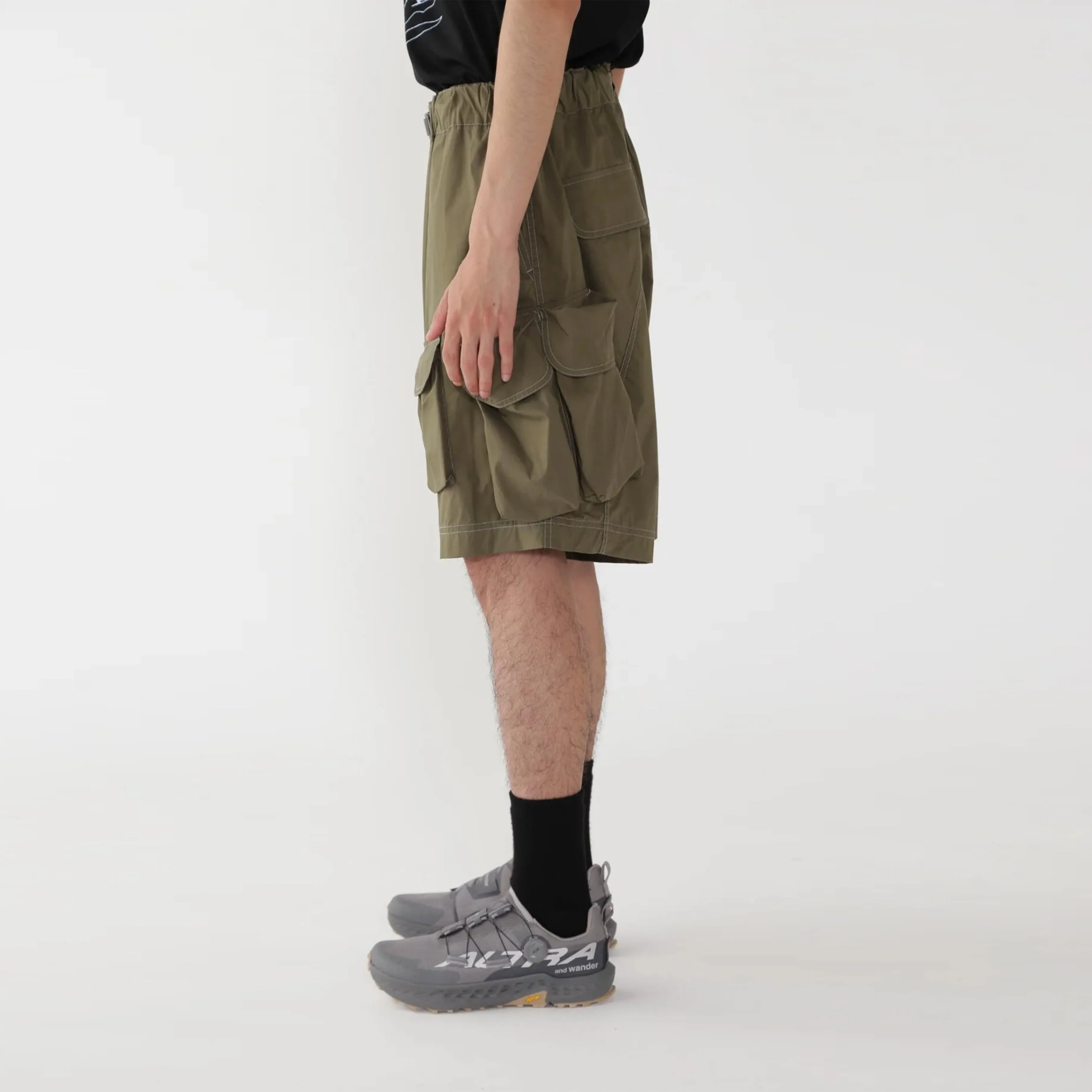 And Wander Multi Pocket Short Pants Khaki