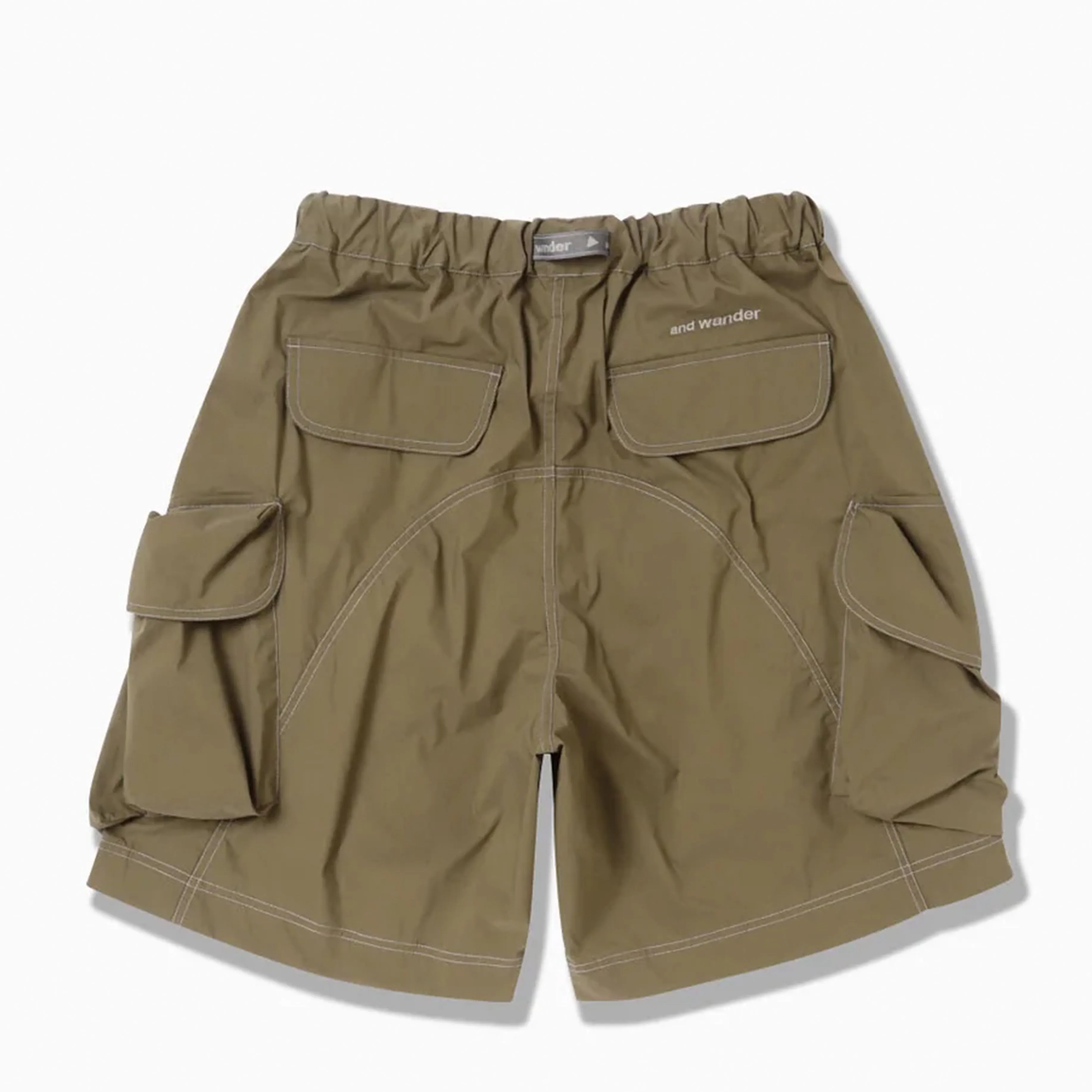 And Wander Multi Pocket Short Pants Khaki mens shorts outlet store
