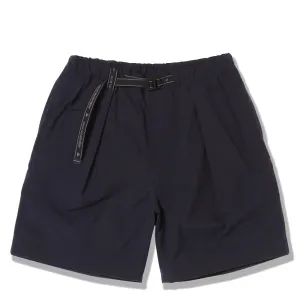 And Wander Nylon Chino Tuck Tapered Short Pants Navy mens shorts outlet store