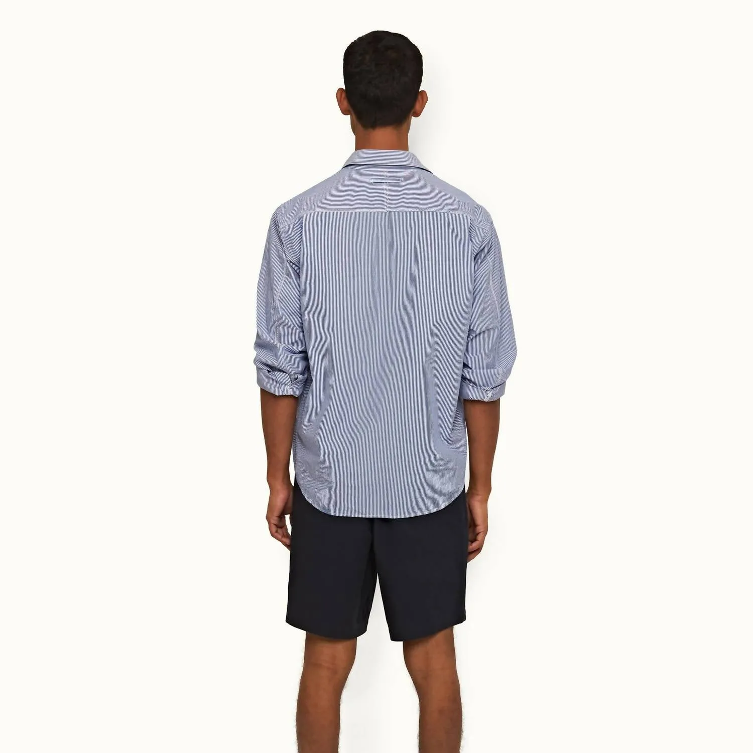 Aston Pleated Shorts In Night Iris