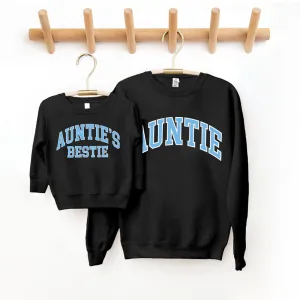 Auntie & Auntie's Bestie Essential Varsity Matching Sweatshirts Auntie Clothing - auntie fashion outlet