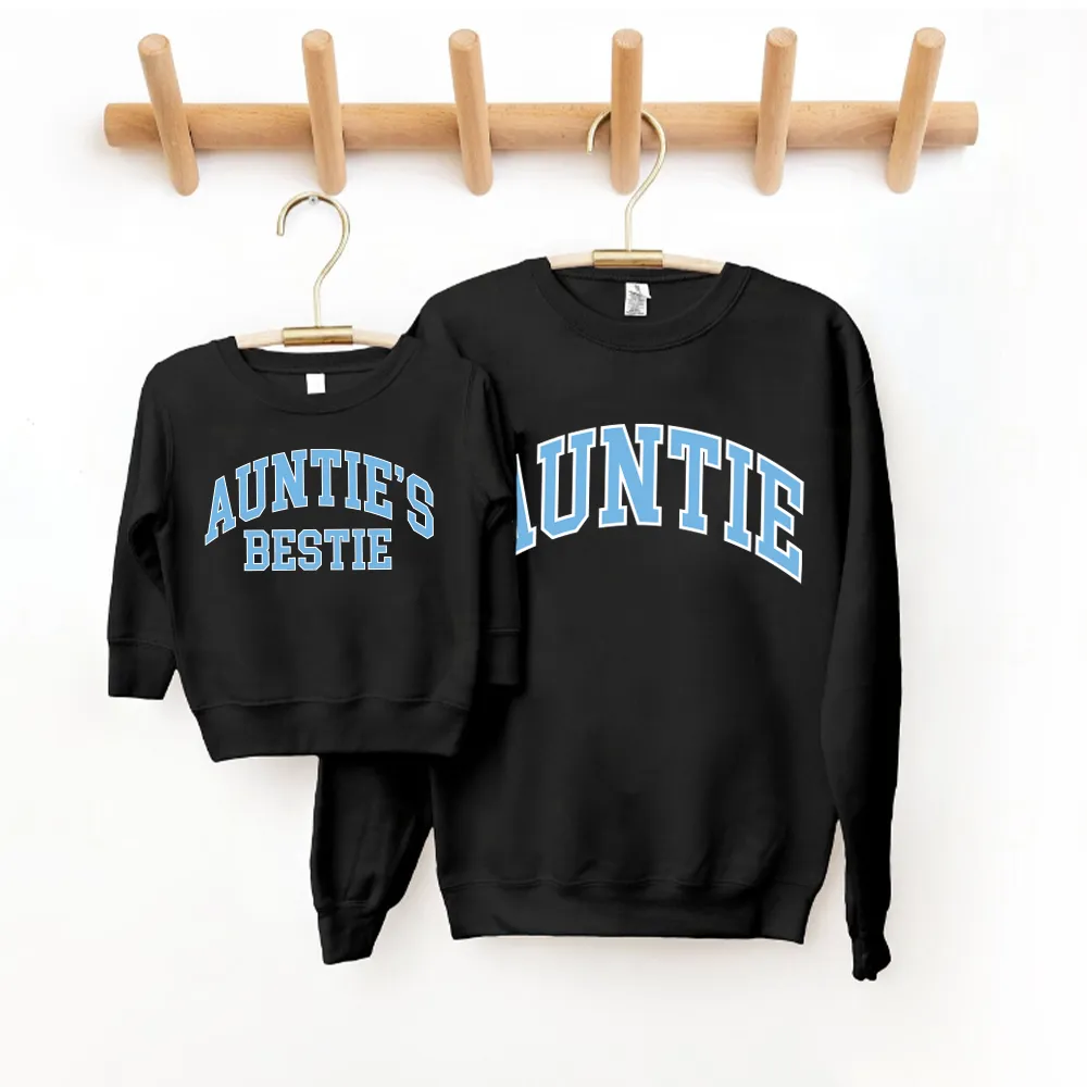 Auntie & Auntie's Bestie Essential Varsity Matching Sweatshirts Auntie Clothing - auntie fashion outlet