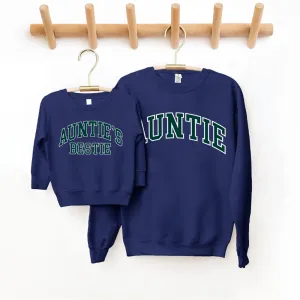 Auntie & Auntie's Bestie Essential Varsity Matching Sweatshirts Auntie Clothing - auntie fashion outlet