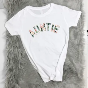 Auntie Floral Summer T-Shirt (MRK X) Auntie Clothing - trendy auntie clothes sale