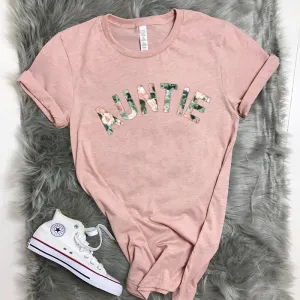 Auntie Floral Summer T-Shirt (MRK X) Auntie Clothing - trendy auntie clothes sale