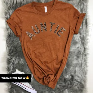 Auntie Leopard Summer T-Shirts (MRK X) Auntie Clothing - trendy auntie clothes sale