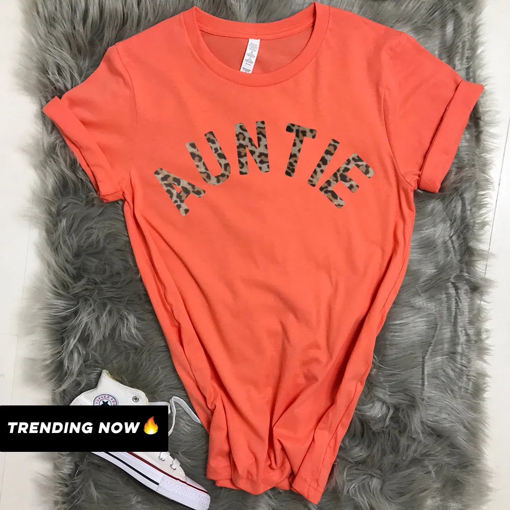 Auntie Leopard Summer T-Shirts (MRK X) Auntie Clothing - trendy auntie clothes sale