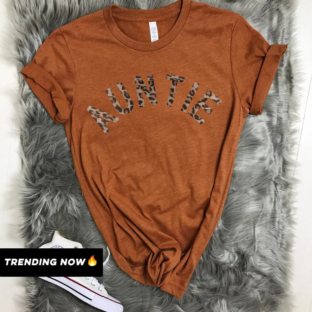 Auntie Leopard Summer T-Shirts (MRK X) Auntie Clothing - trendy auntie clothes sale