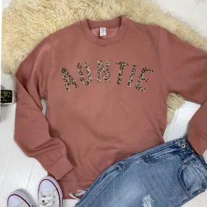 Auntie Leopard Sweatshirts 00 (MRK X) Auntie Clothing - trendy auntie clothes sale