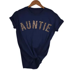 Auntie Leopard T-Shirt 00 (MRK X) Auntie Clothing - trendy auntie clothes sale