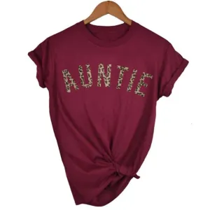 Auntie Leopard T-Shirt 00 (MRK X) Auntie Clothing - trendy auntie clothes sale