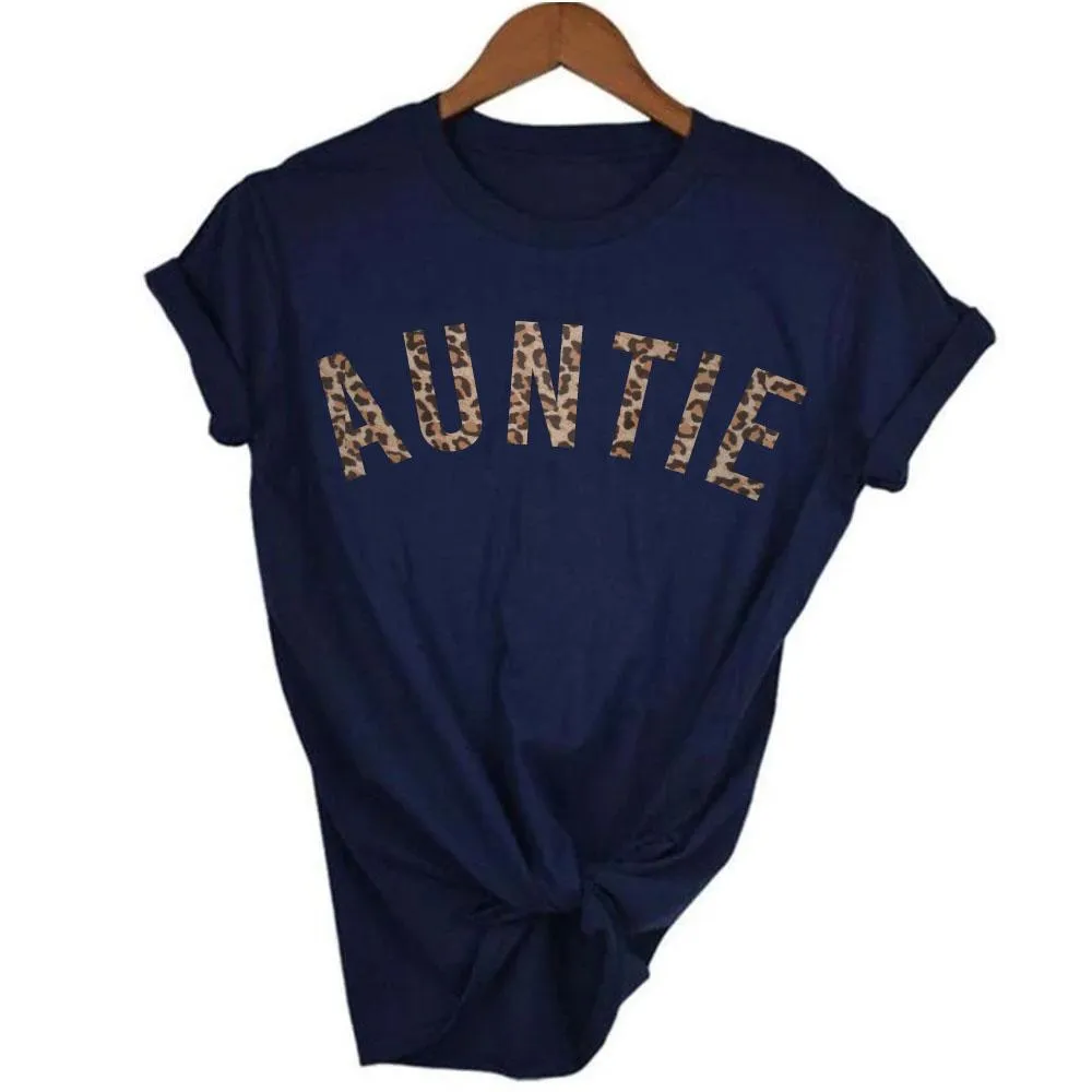 Auntie Leopard T-Shirt 00 (MRK X) Auntie Clothing - trendy auntie clothes sale