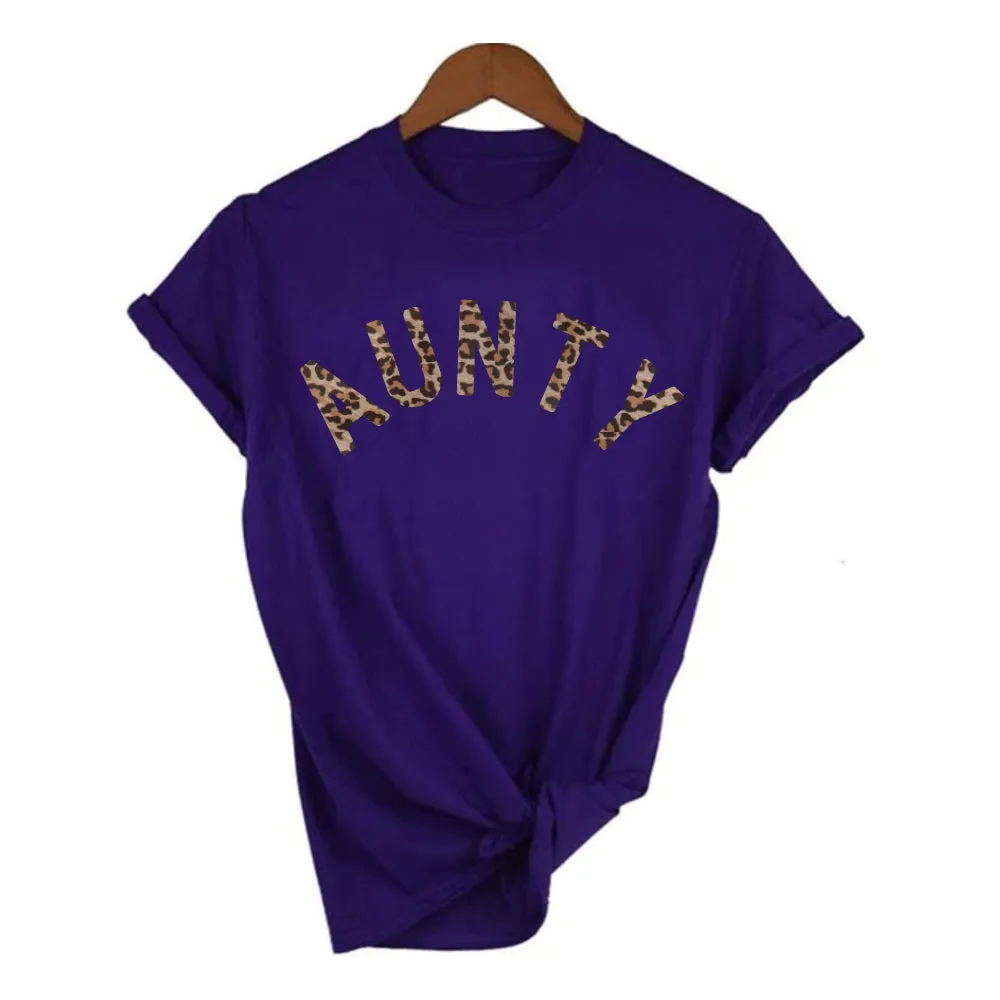 Aunty Leopard T-Shirt (MRK X) Auntie Clothing - trendy auntie clothes sale
