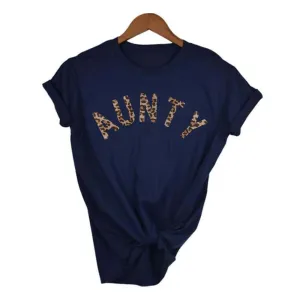 Aunty Leopard T-Shirt (MRK X) Auntie Clothing - trendy auntie clothes sale