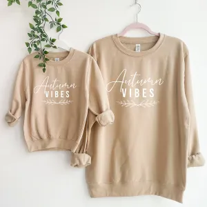Autumn Vibes Mum Matching Desert Sand Sweatshirts maternity leggings online