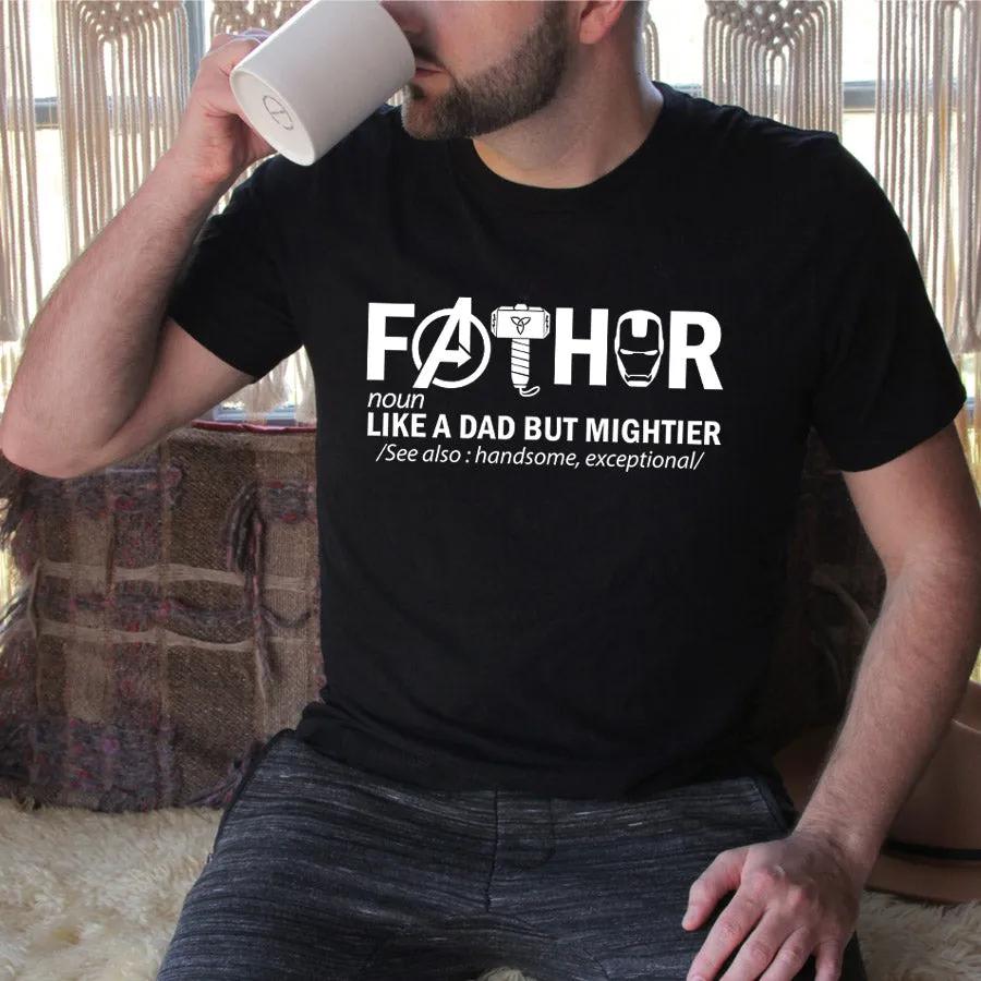Avenger Dad Black T-Shirt dad hats promo code