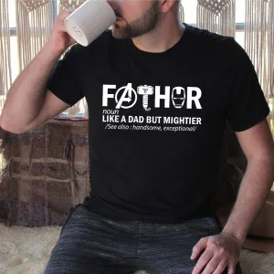 Avenger Dad Black T-Shirt dad hats promo code
