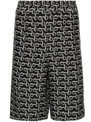 B Elasticated-Waistband Silk Shorts cheap mens pants online