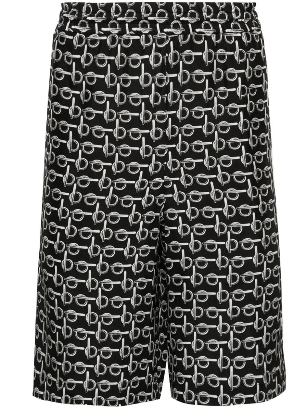 B Elasticated-Waistband Silk Shorts cheap mens pants online