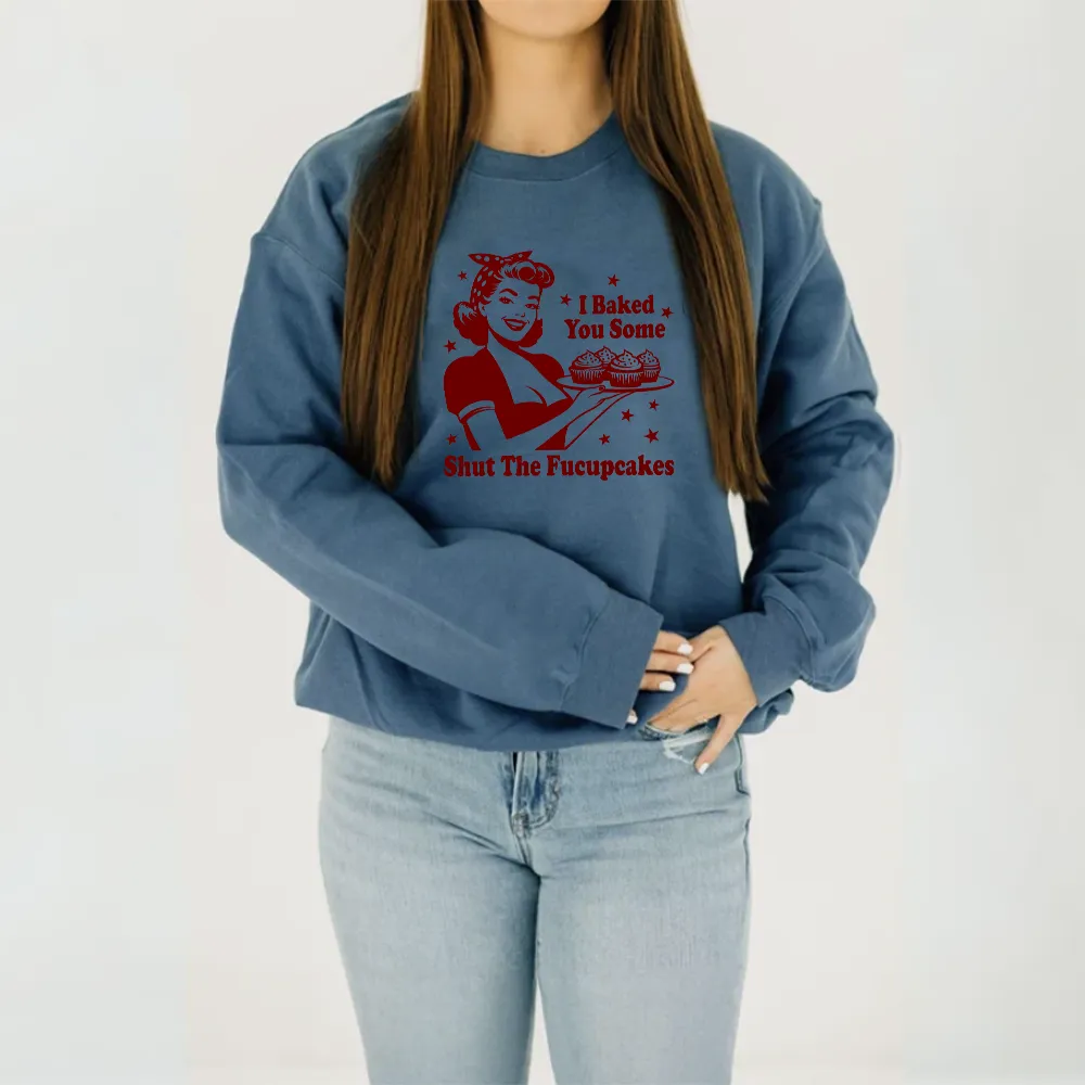 Baked The Cupcakes Distressed Sweatshirts postpartum clothes sale