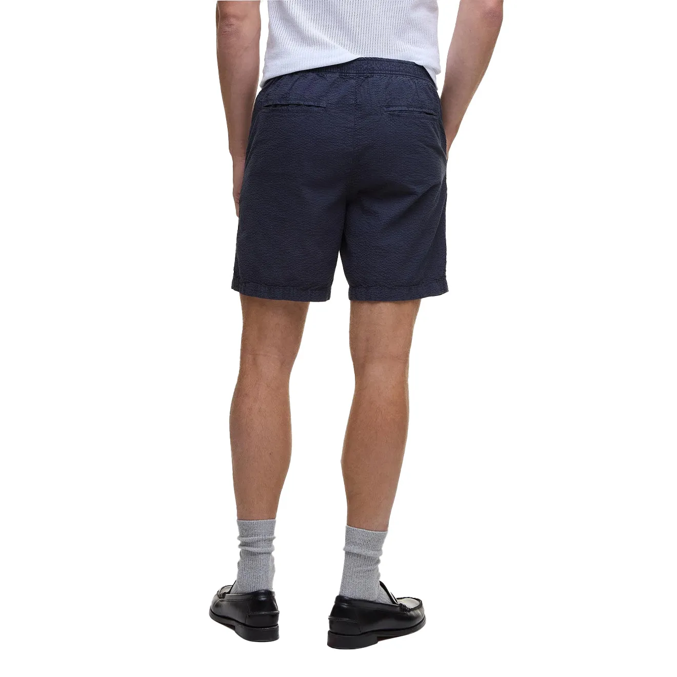 Barbour Seersucker Relaxed Short Navy