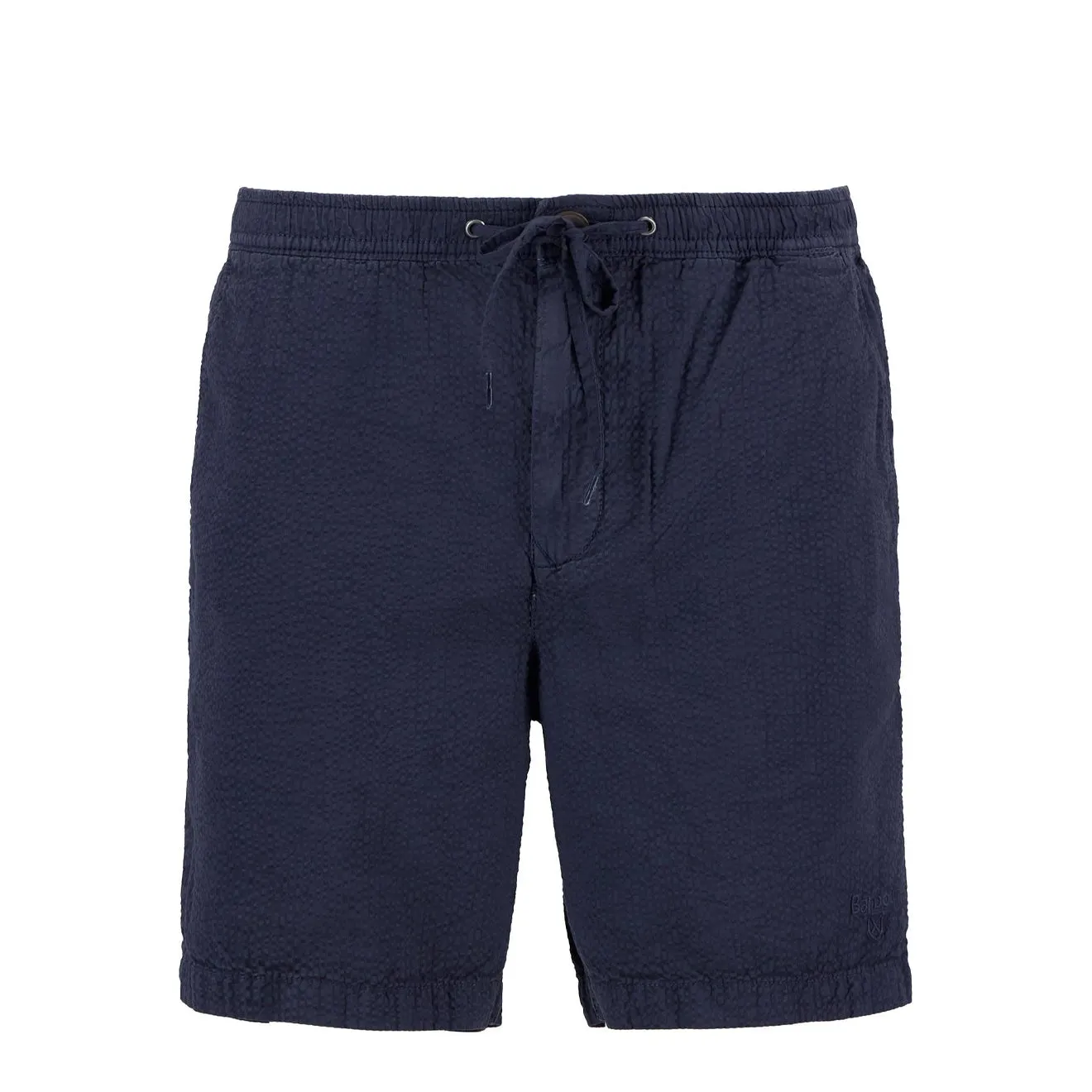 Barbour Seersucker Relaxed Short Navy mens shorts outlet store
