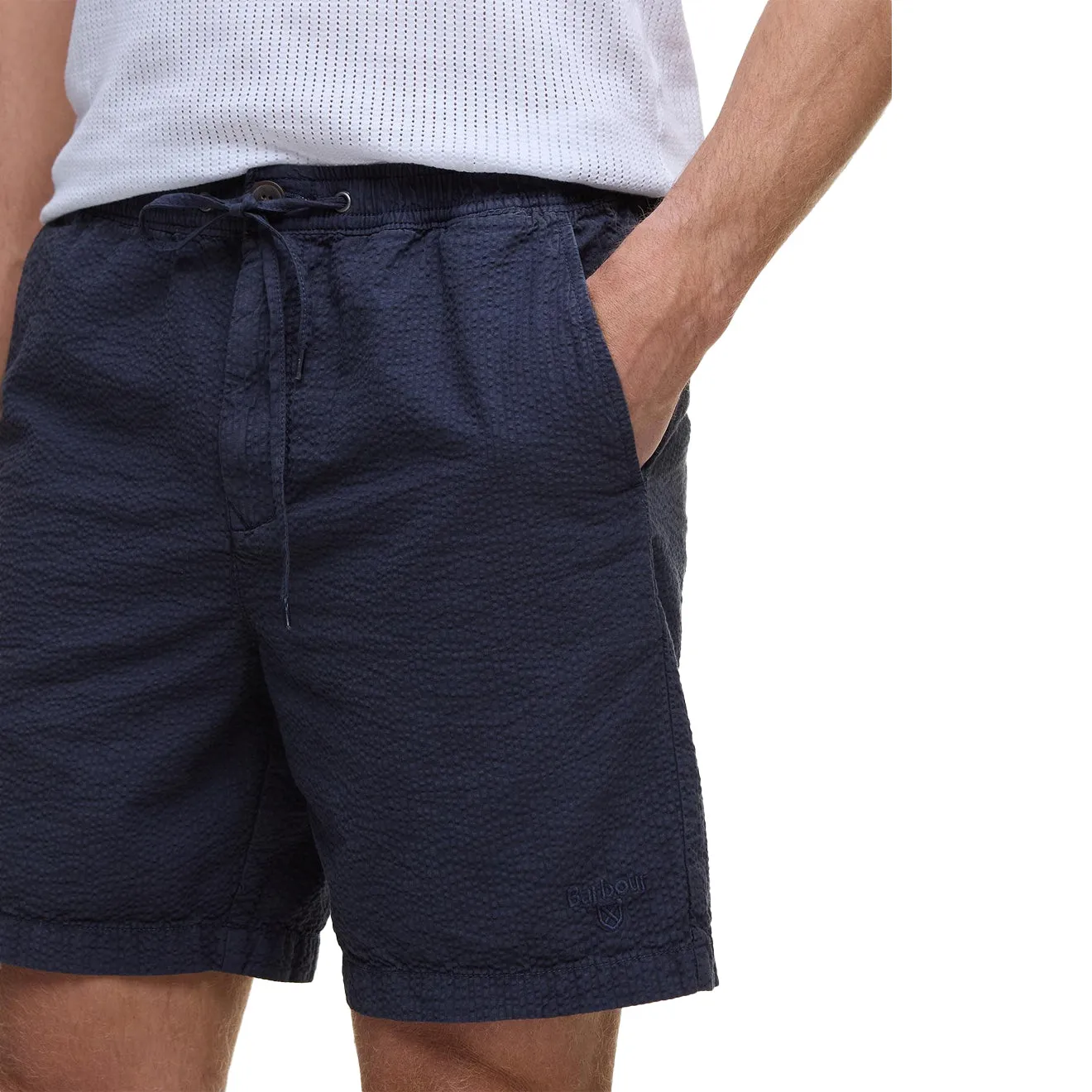 Barbour Seersucker Relaxed Short Navy