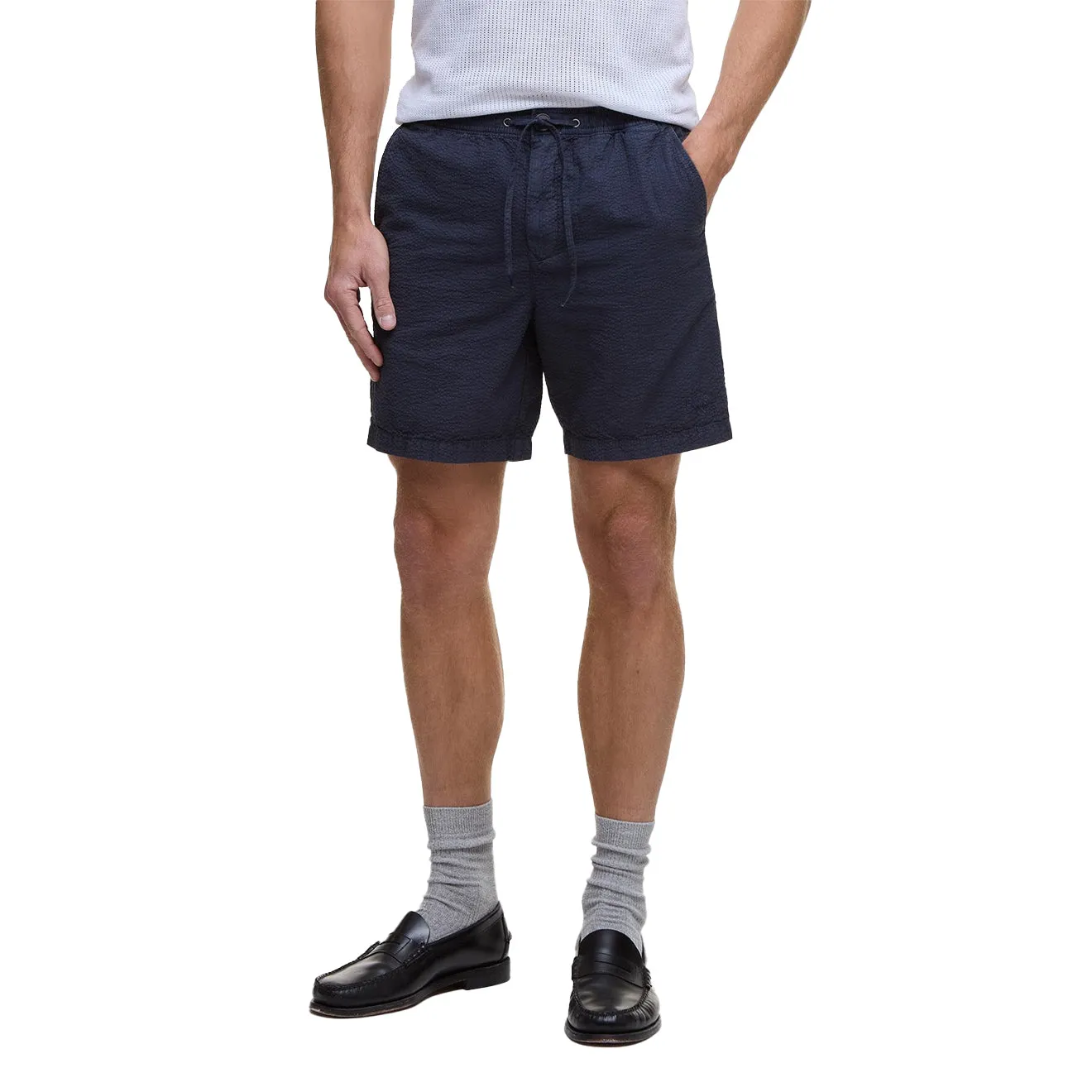 Barbour Seersucker Relaxed Short Navy