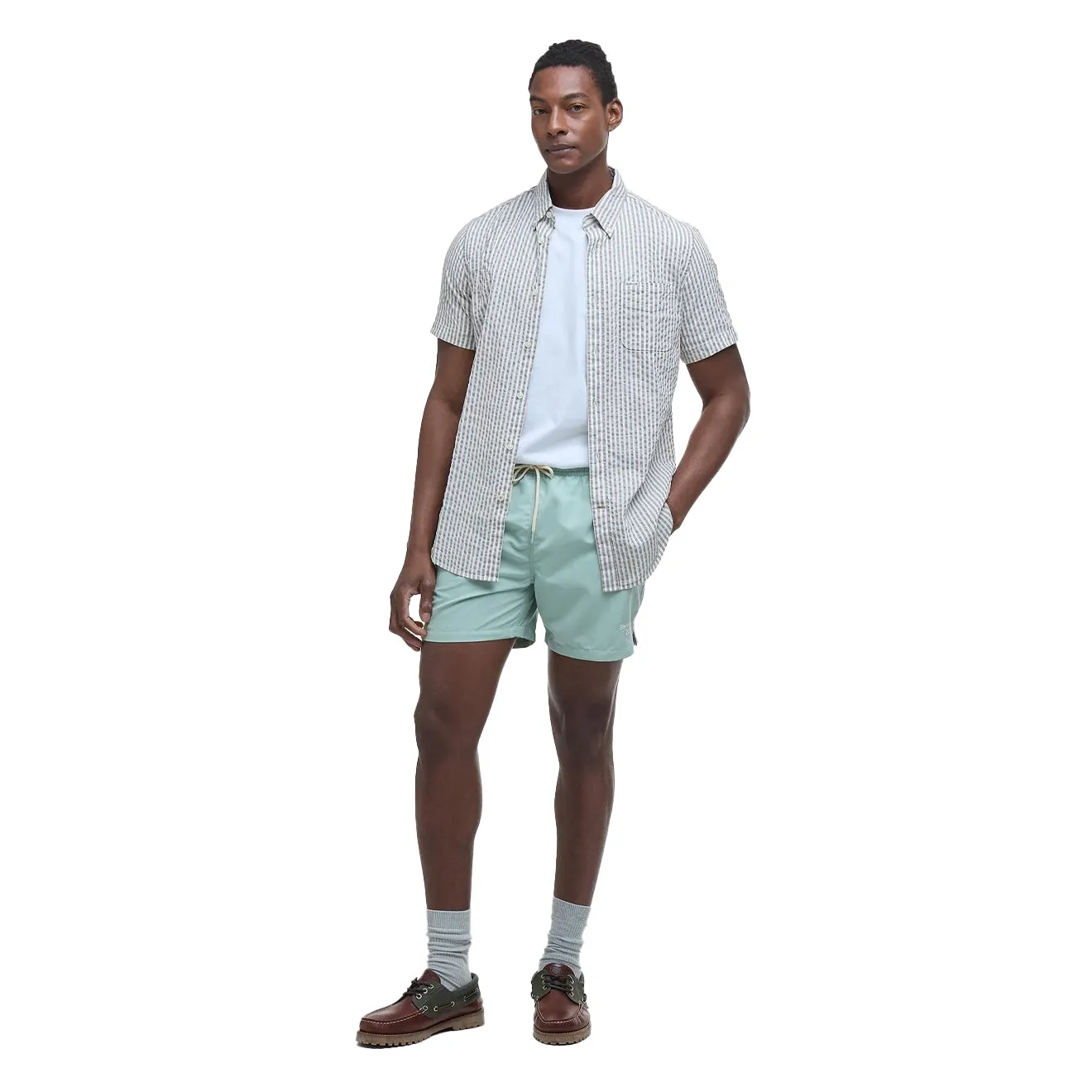 Barbour Staple Logo 5' Swim Short Pale Apple