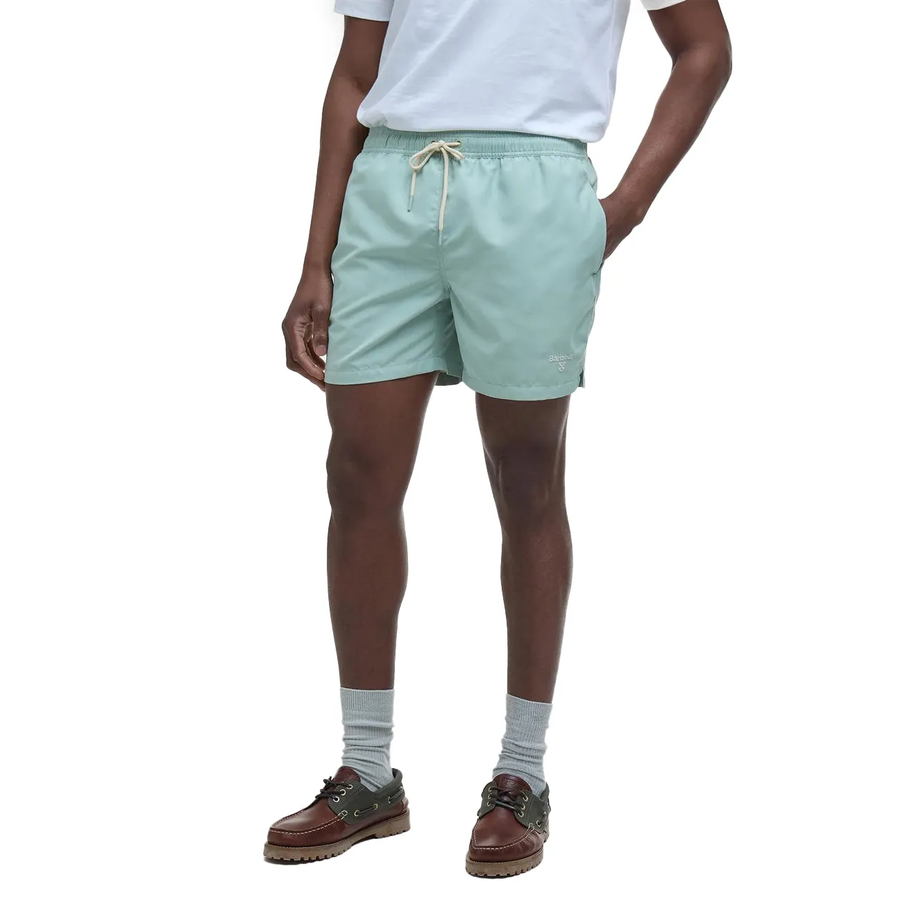 Barbour Staple Logo 5' Swim Short Pale Apple