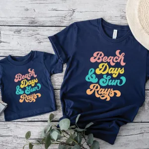Beach Days & Sun Rays Family Matching T-Shirts maternity wear outlet