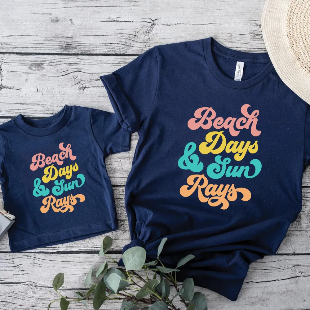Beach Days & Sun Rays Family Matching T-Shirts maternity wear outlet