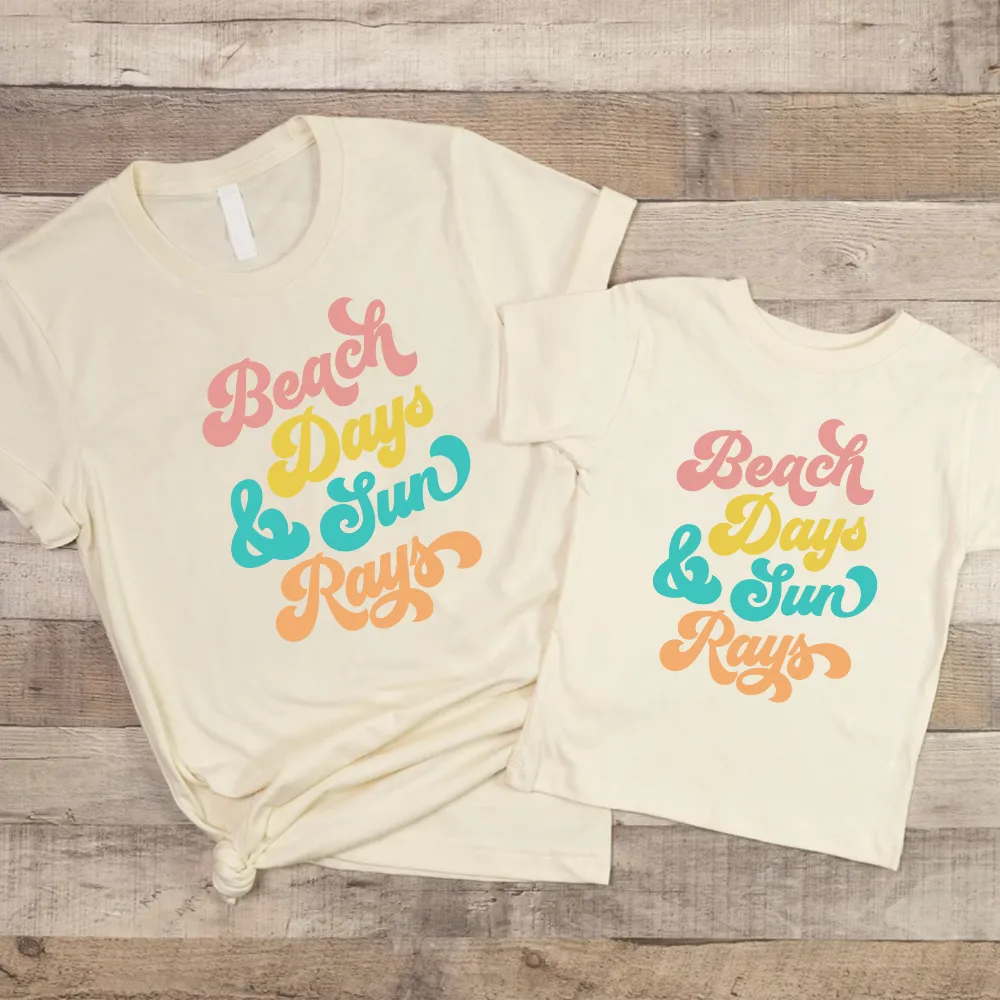 Beach Days & Sun Rays Family Matching T-Shirts maternity leggings online