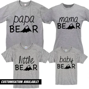 Bear Family Matching Grey T-Shirts (MRK X) mens dad clothes online